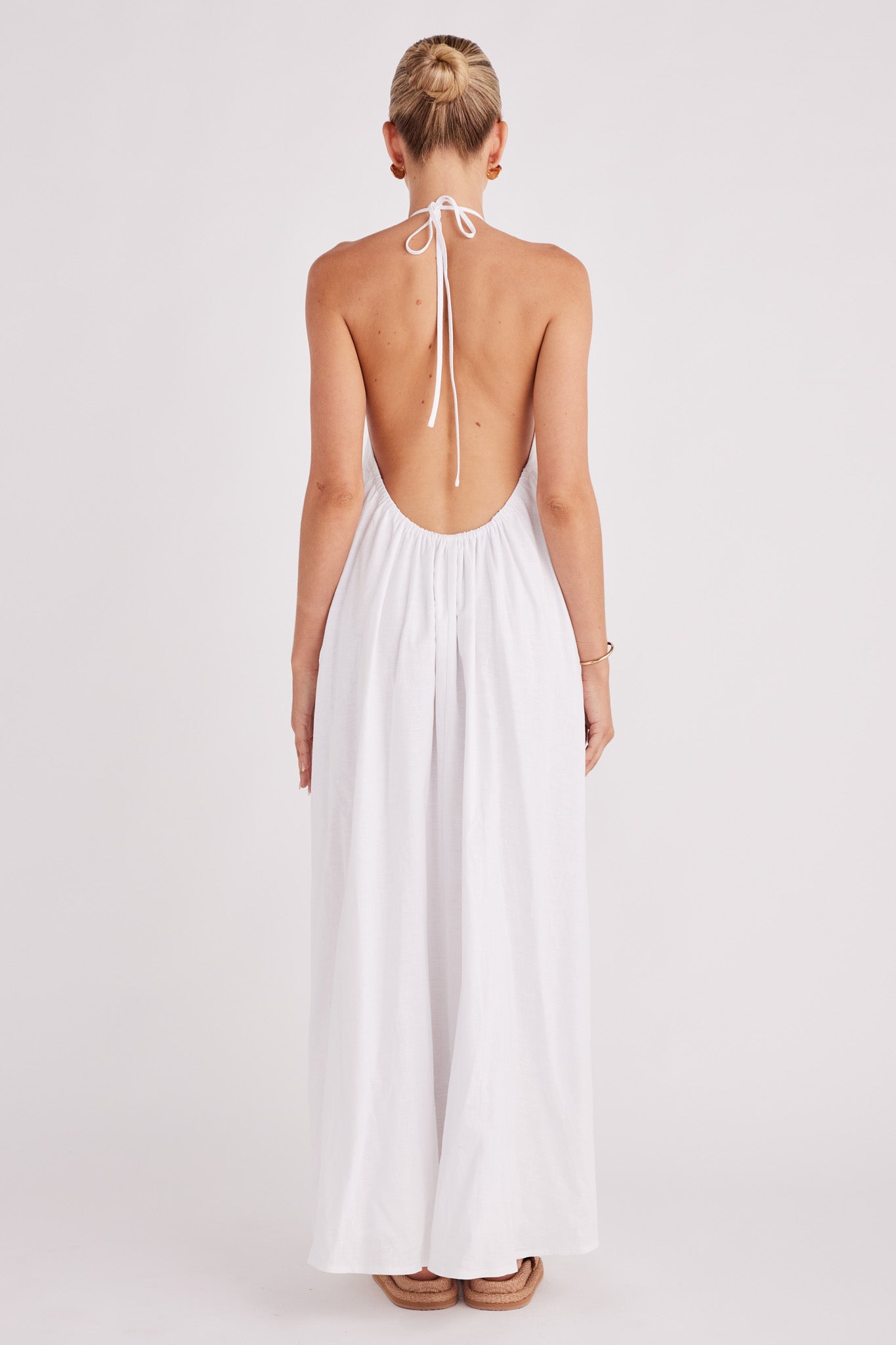Alysse Halter Maxi Dress - White