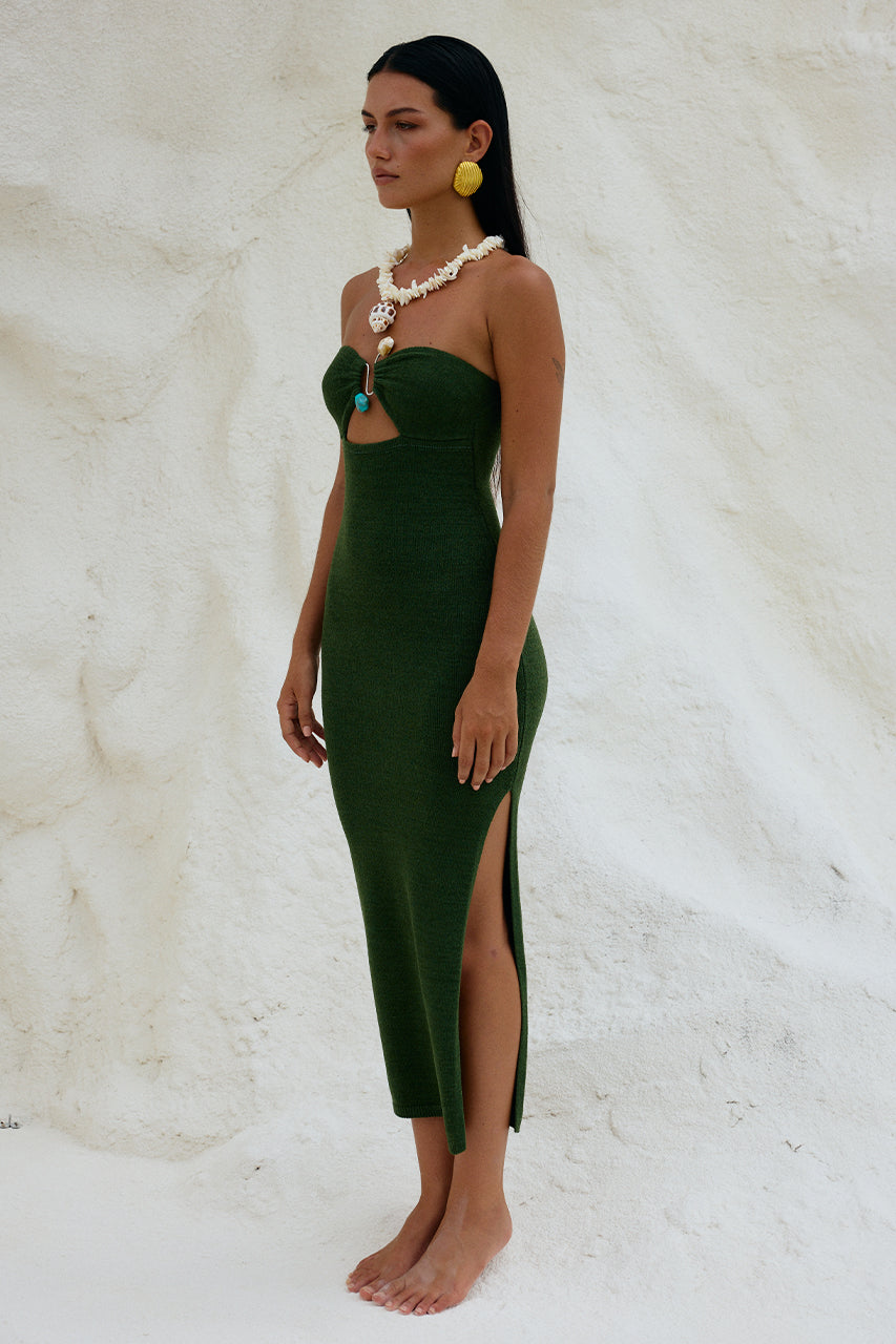 Luna Midi Dress - Khaki