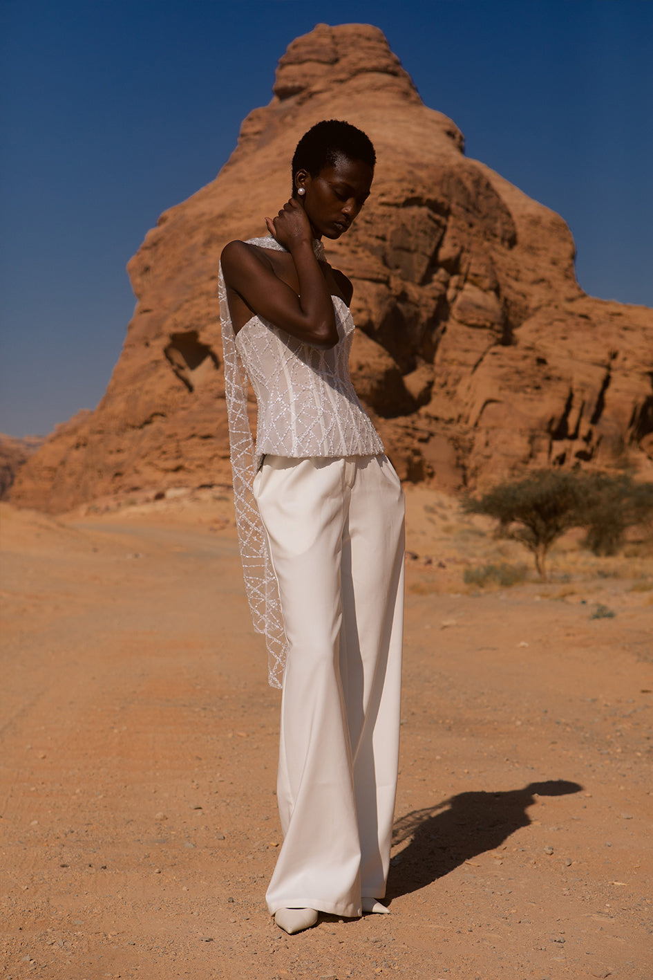 Alya Beaded Scarf