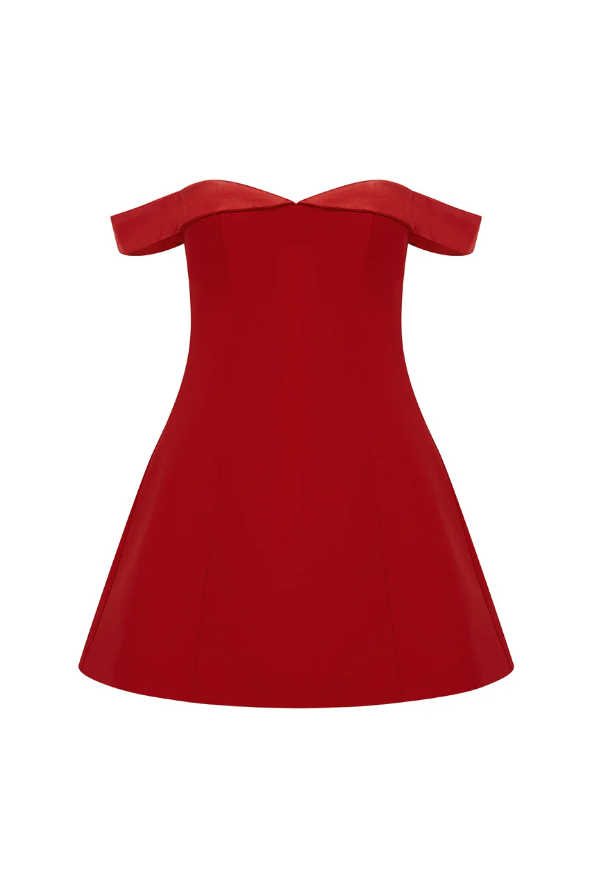 Ebony Mini Dress - Red