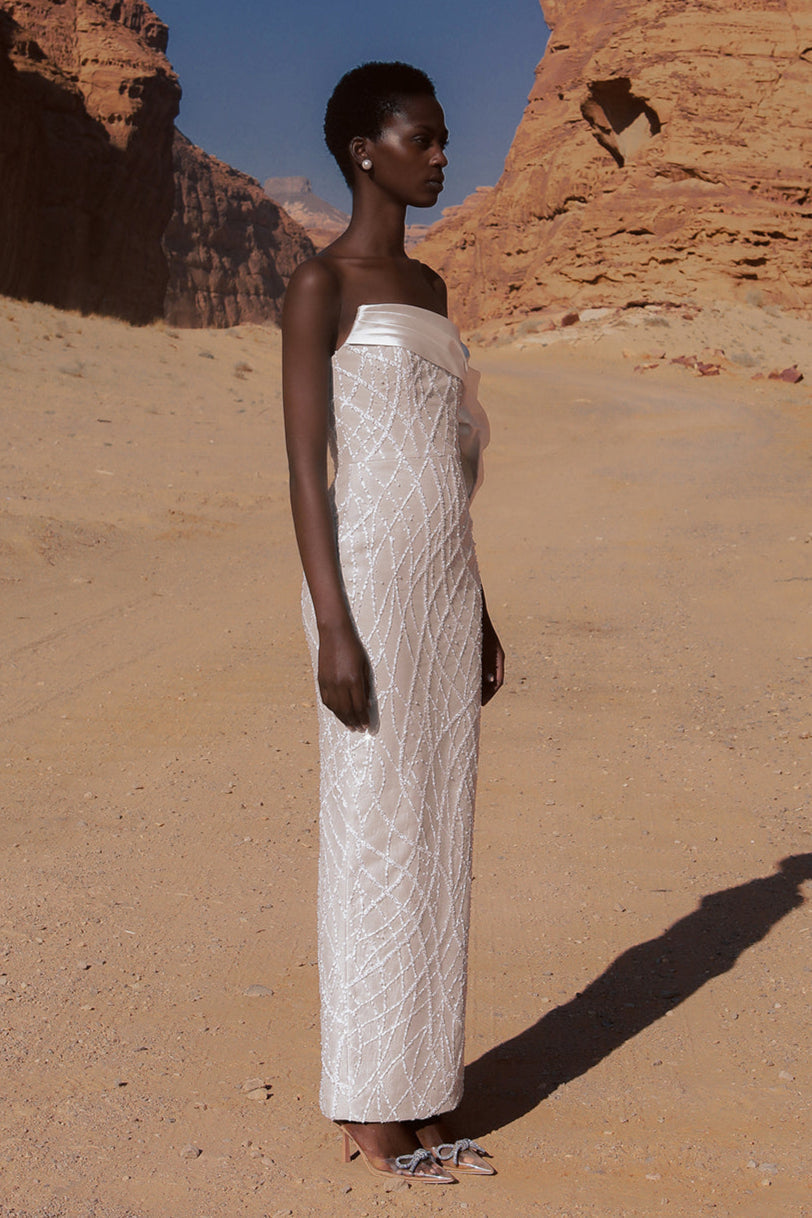 Satari Gown - White