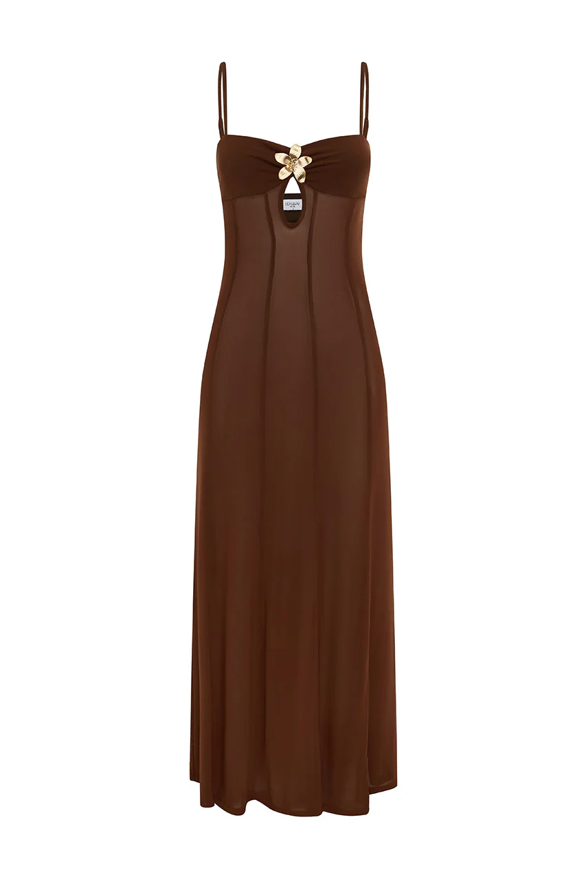 Tisha Maxi Dress - Espresso