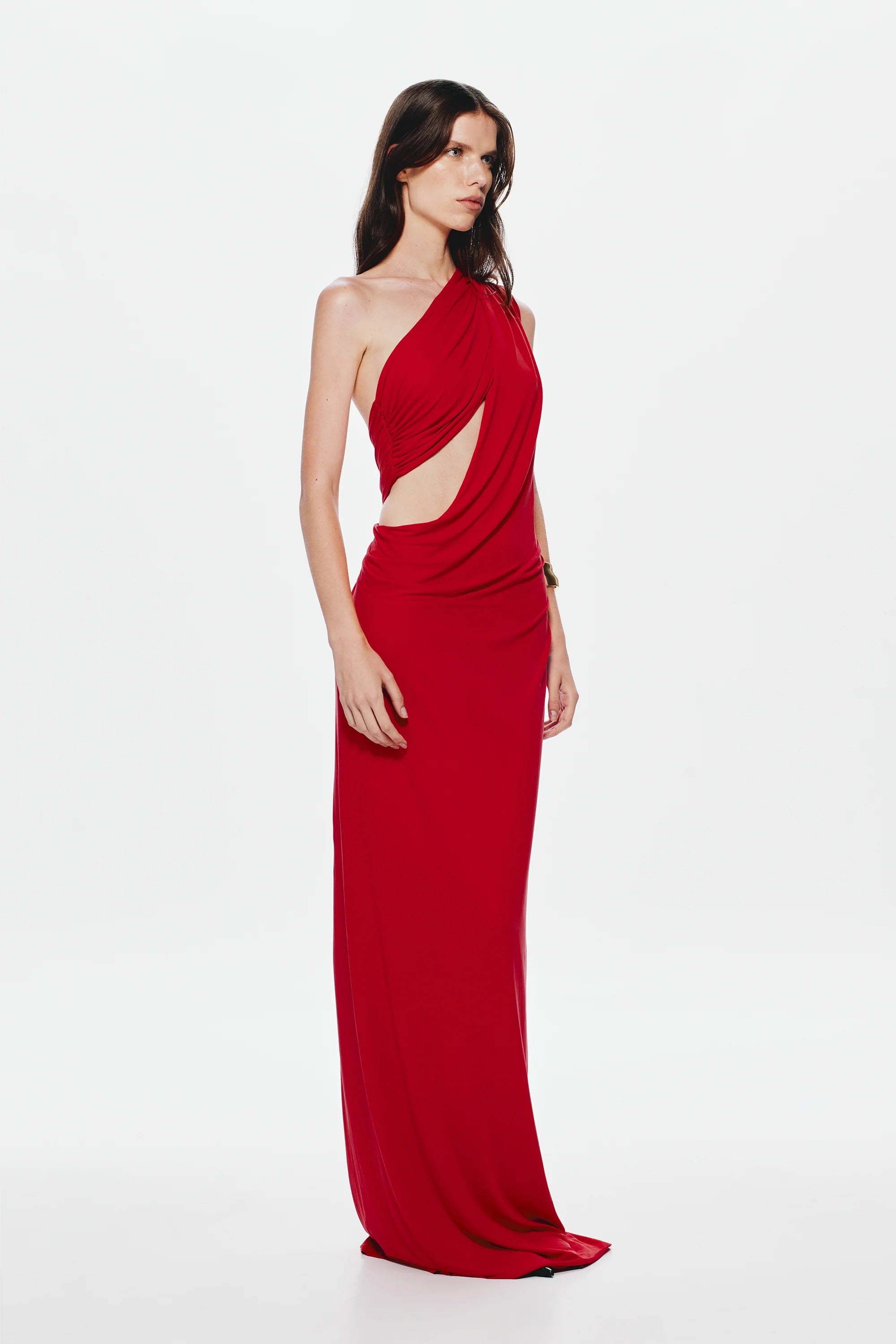 Misha Solstice Cupro Maxi Dress - Cherry