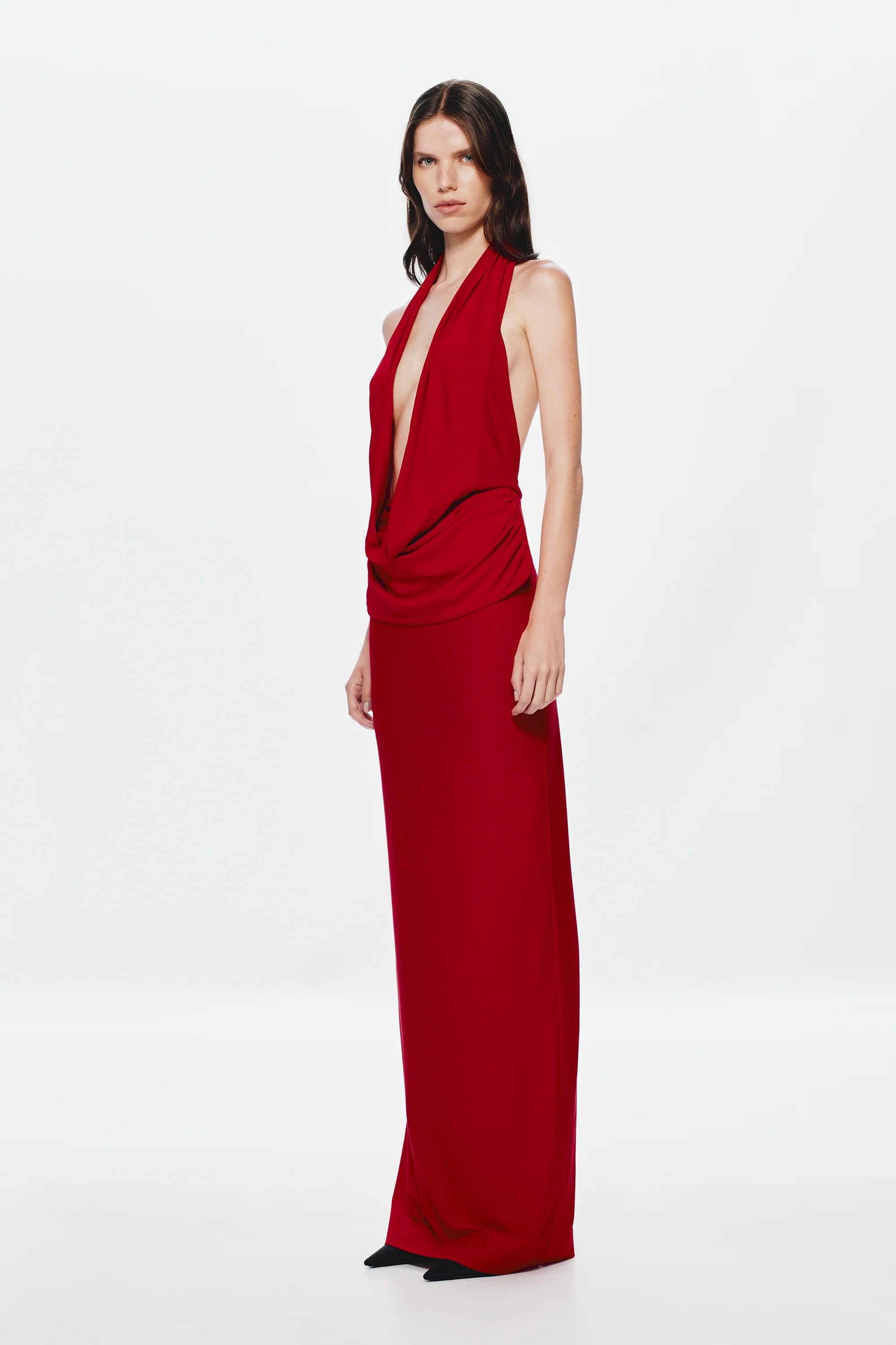 Misha Vanessa Jersey Maxi Dress - Cherry