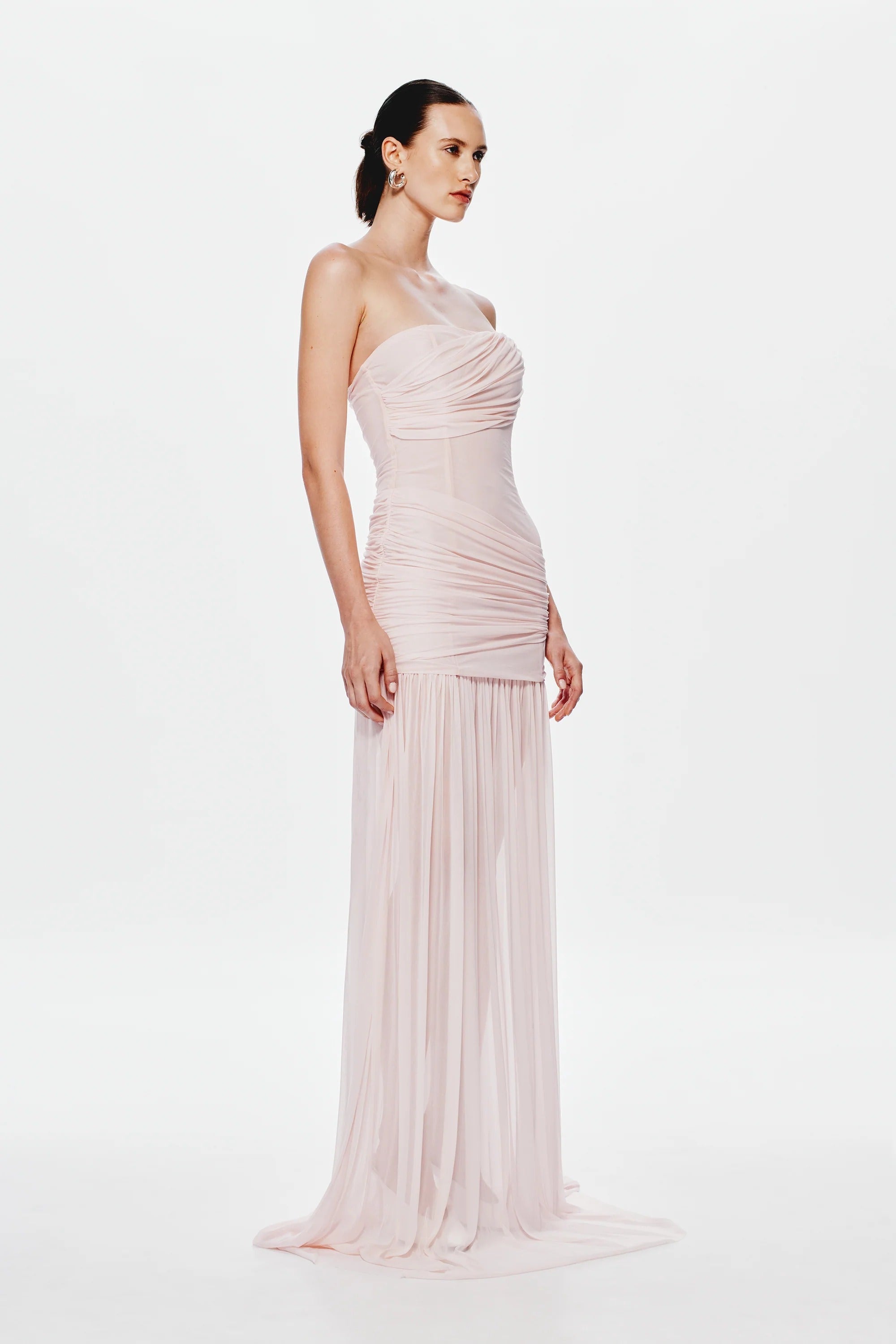 Misha Ember Wrapped Maxi Dress - Dusty Pink