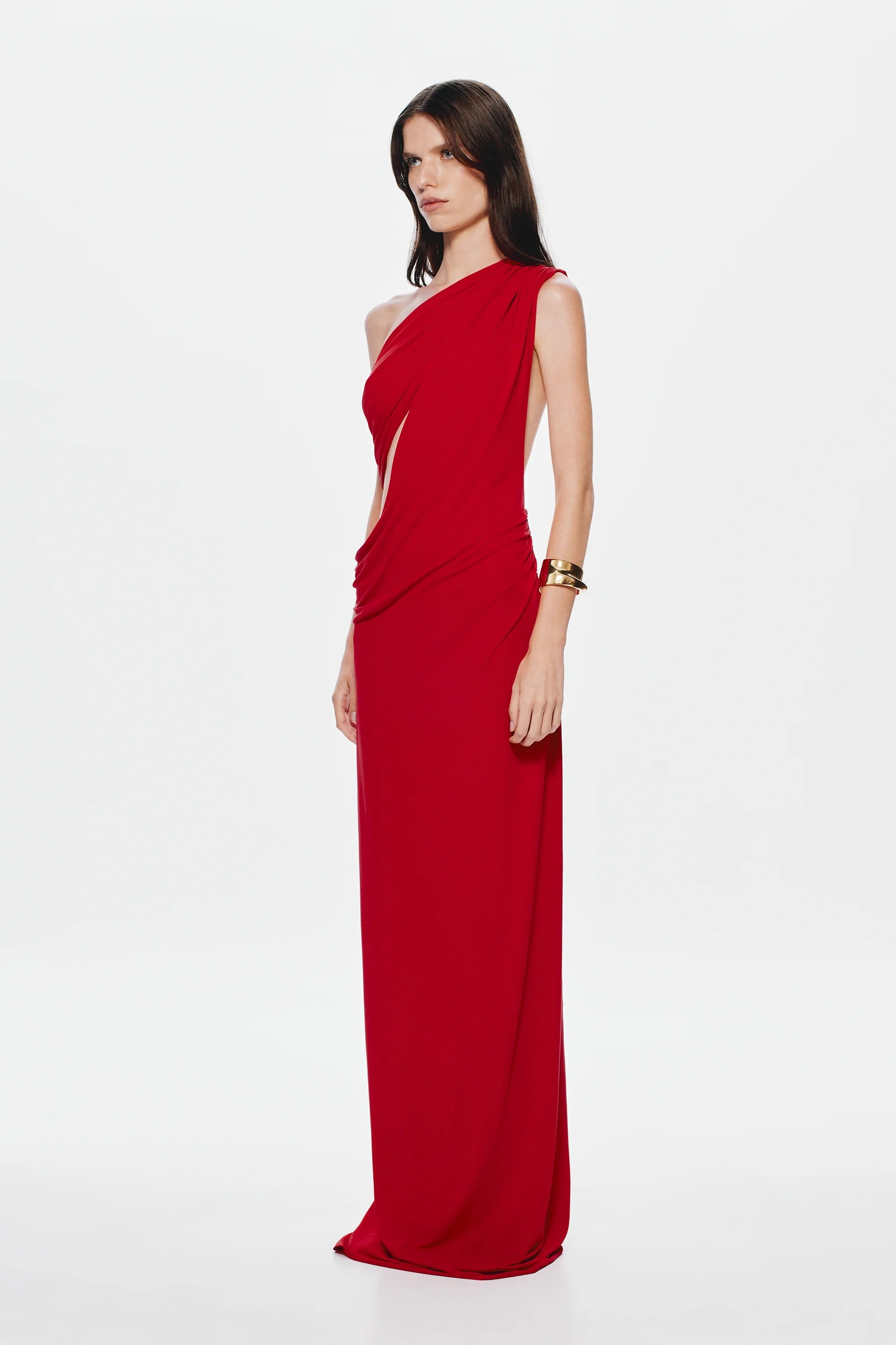 Misha Solstice Cupro Maxi Dress - Cherry