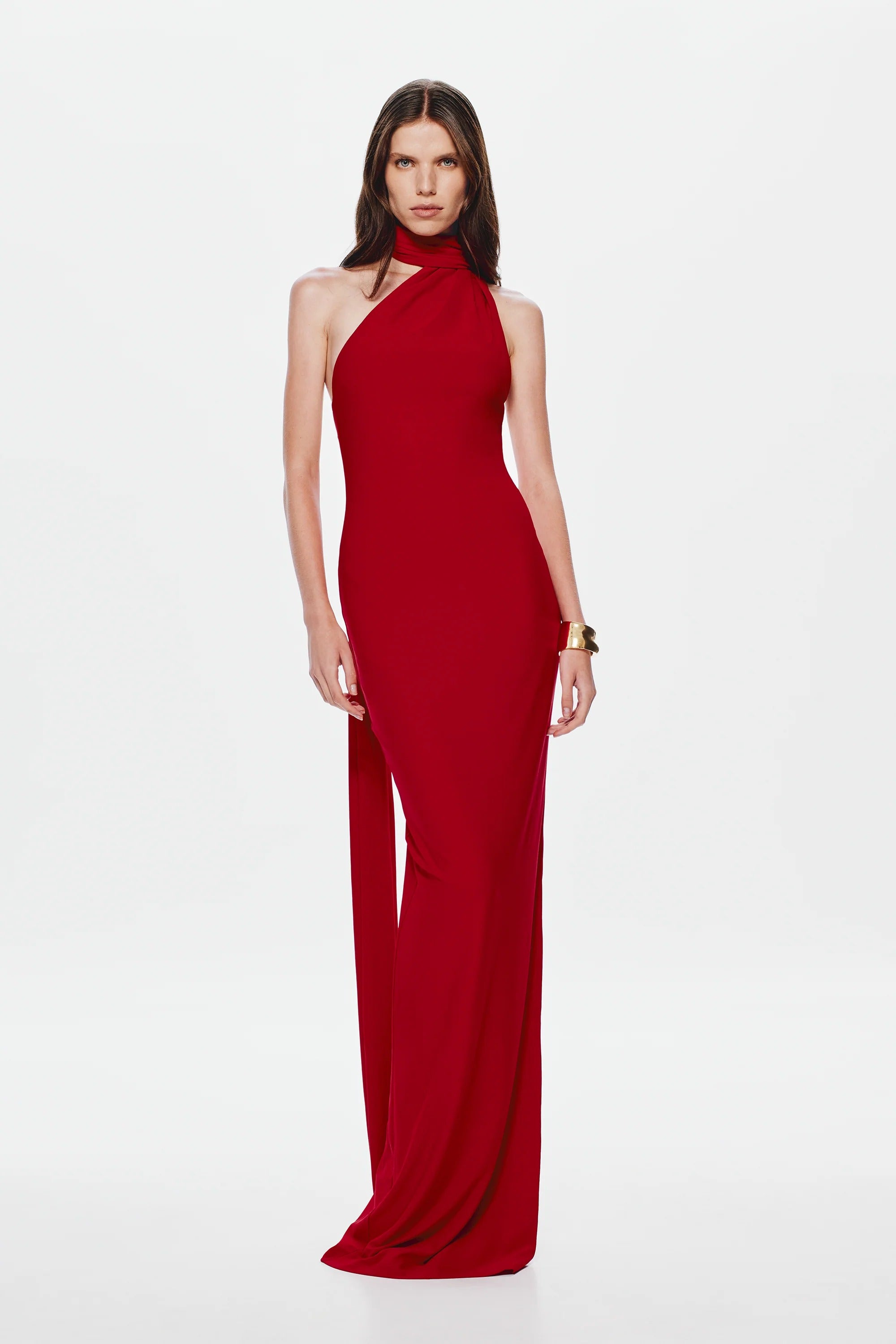 Misha Nicolette Jersey Maxi Dress - Cherry
