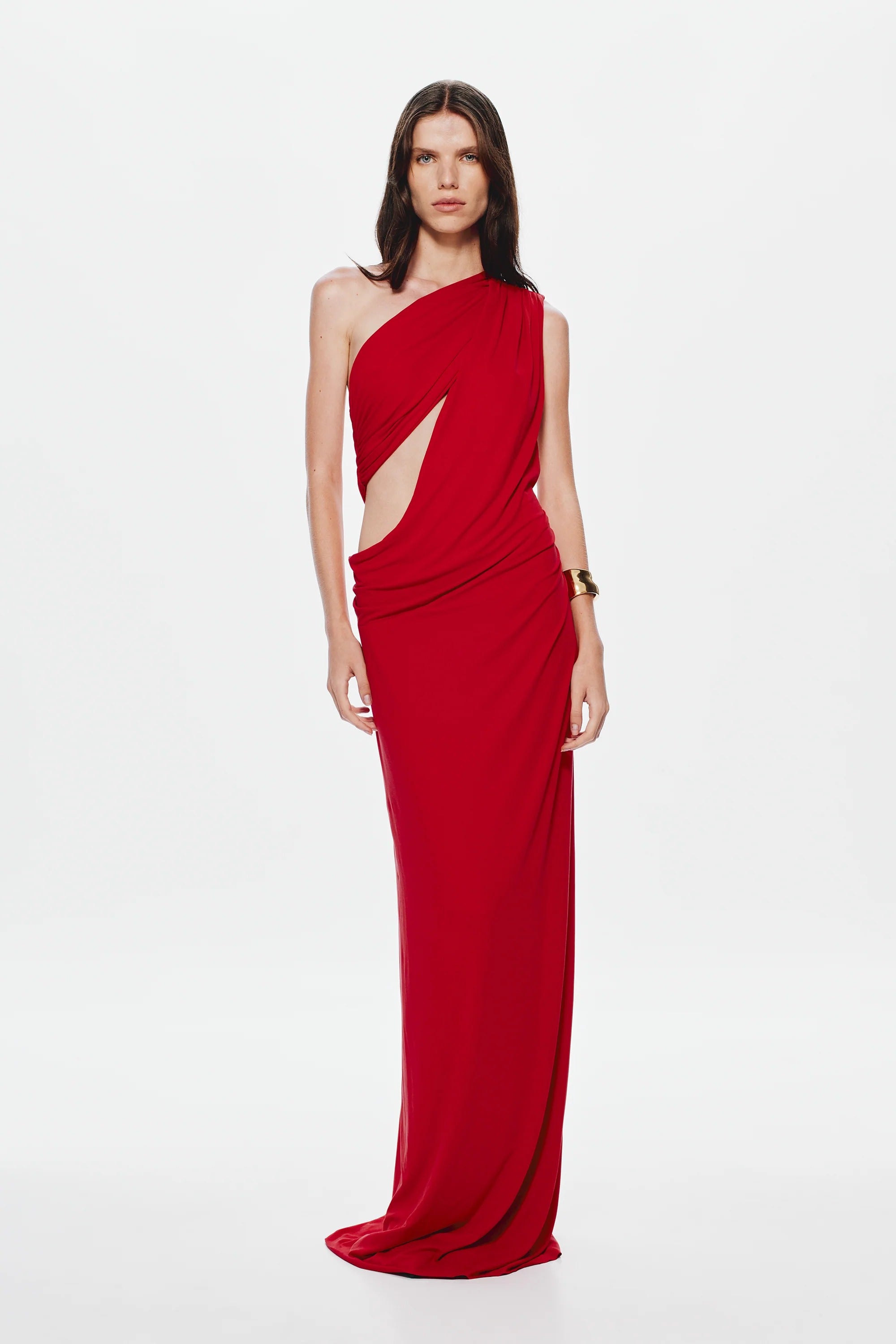 Misha Solstice Cupro Maxi Dress - Cherry