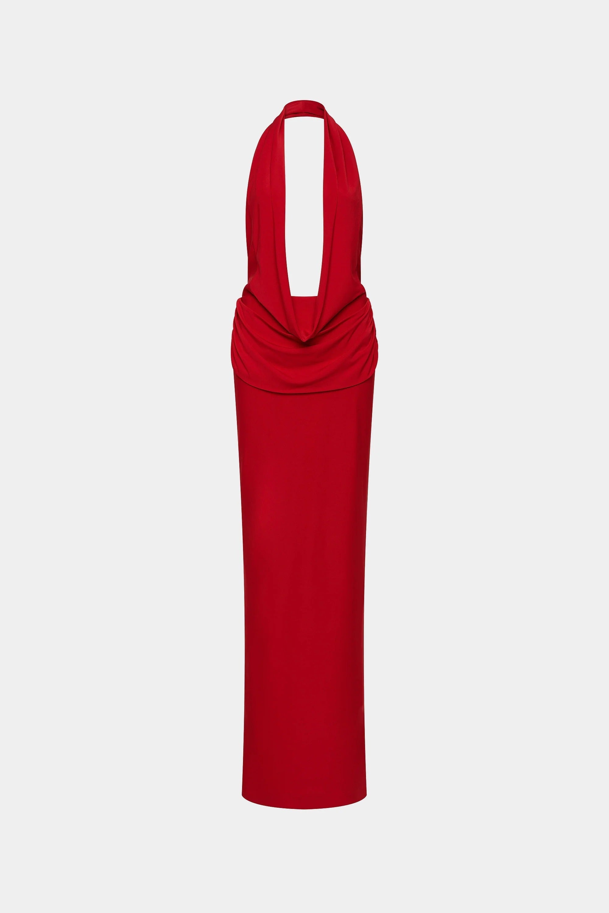 Misha Vanessa Jersey Maxi Dress - Cherry