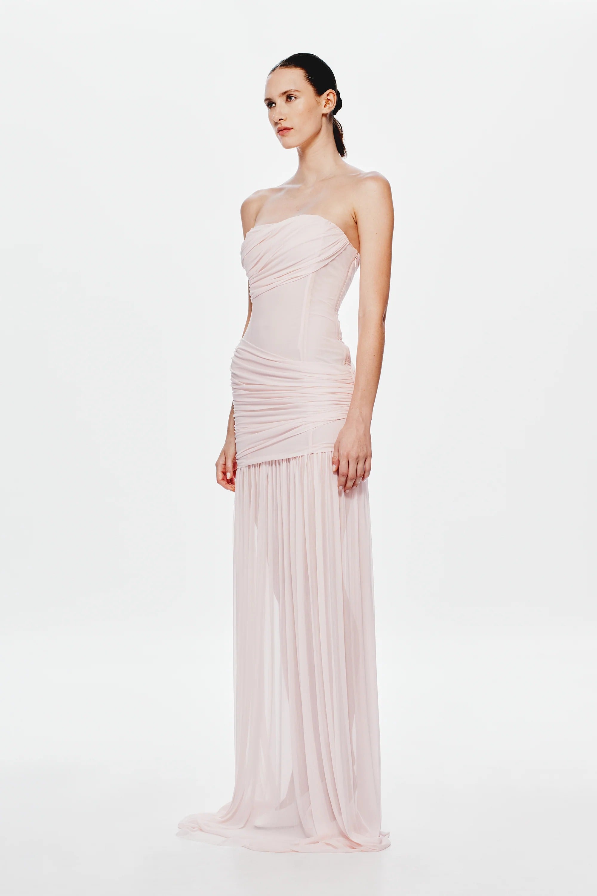 Misha Ember Wrapped Maxi Dress - Dusty Pink