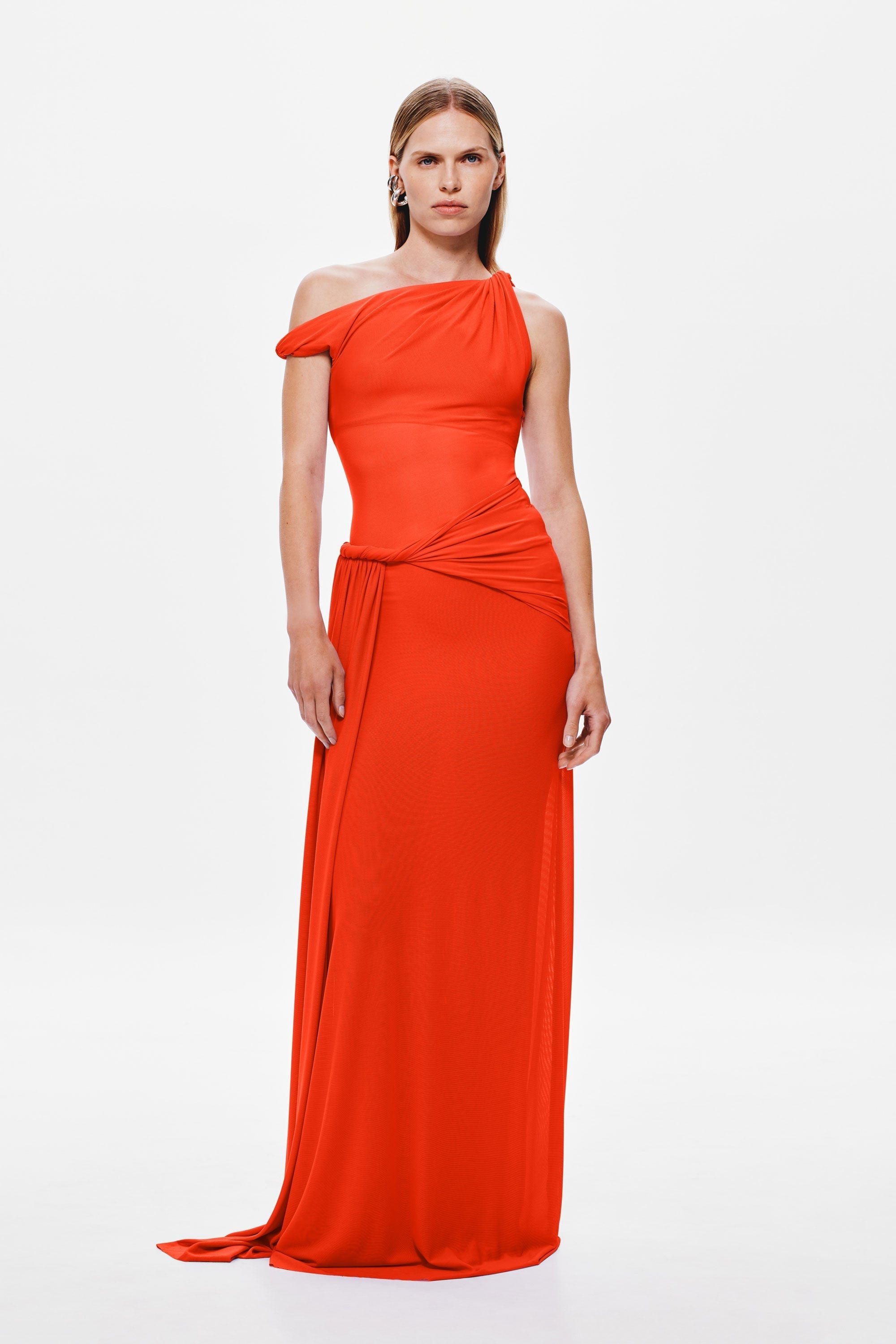 Sisal Mesh Maxi Dress -Chilli