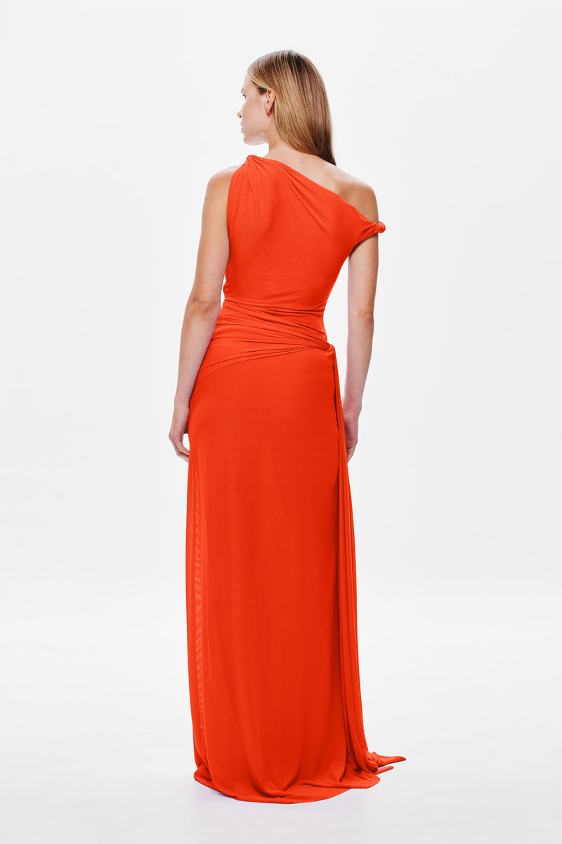 Sisal Mesh Maxi Dress -Chilli
