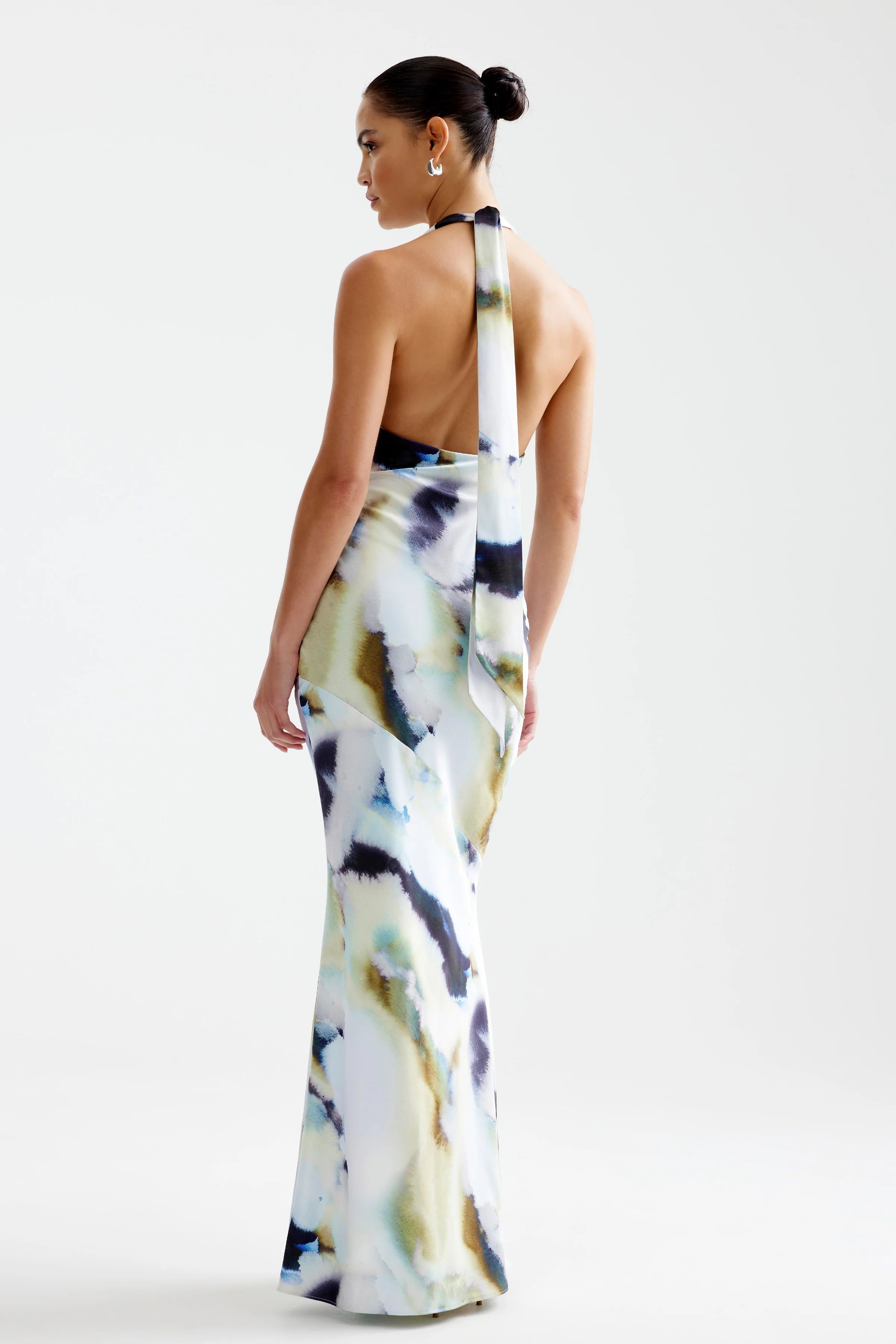 Novia Dress - Blue Mineral Print