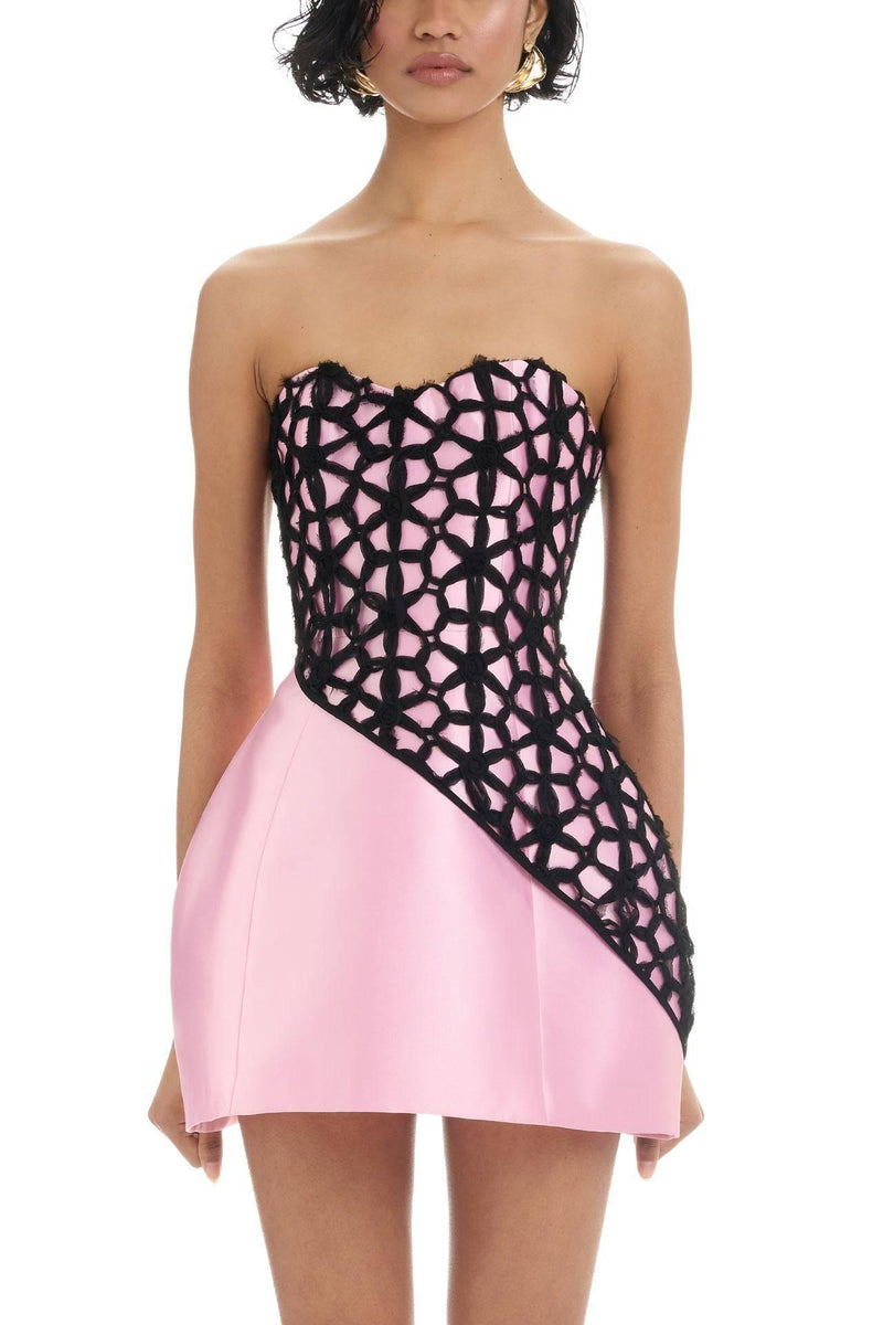 Ataya Dress - Black/Pink