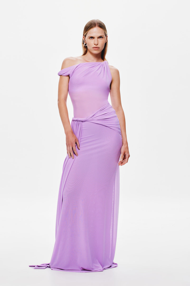 Sisal Mesh Maxi Dress - Lilac