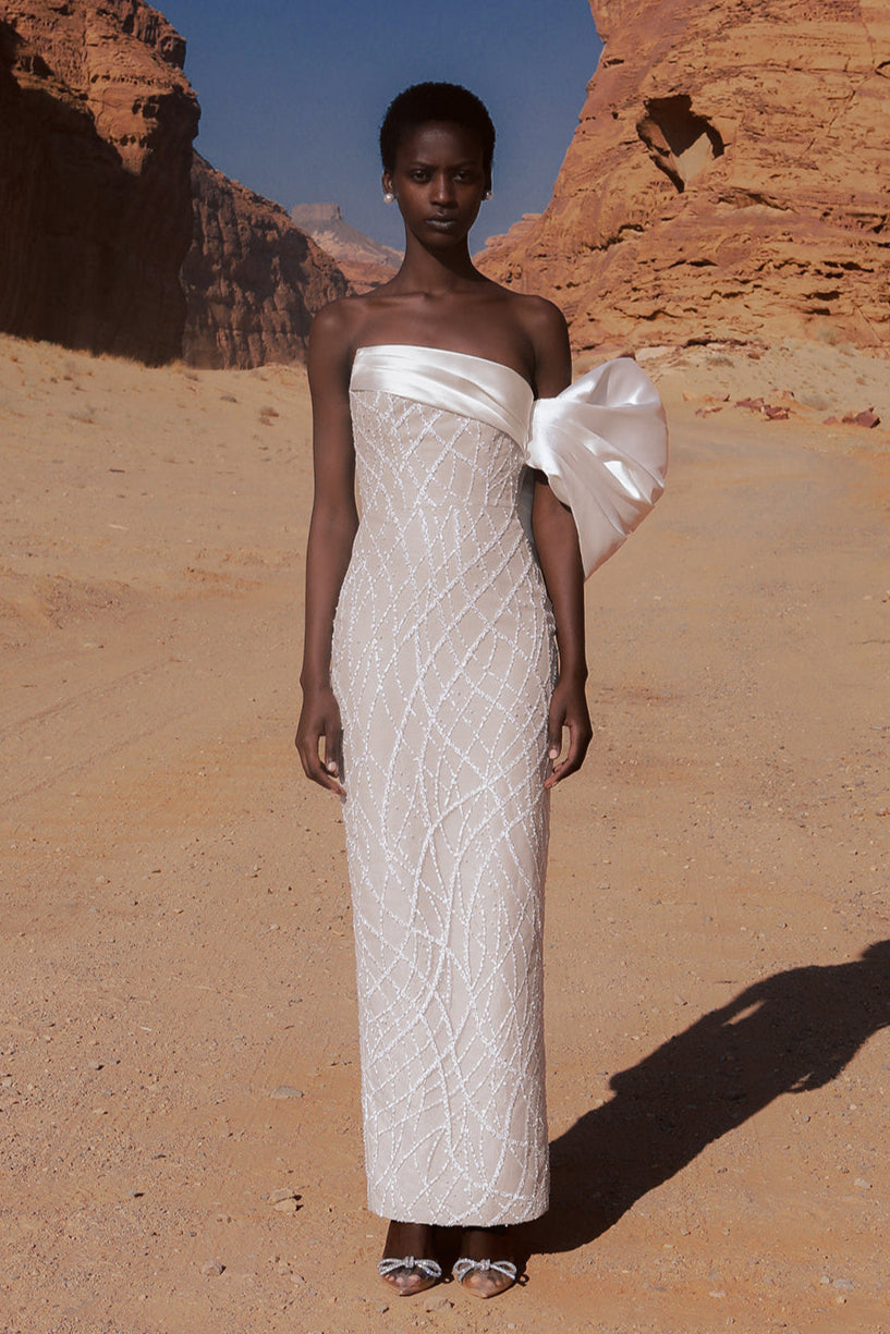 Satari Gown - White