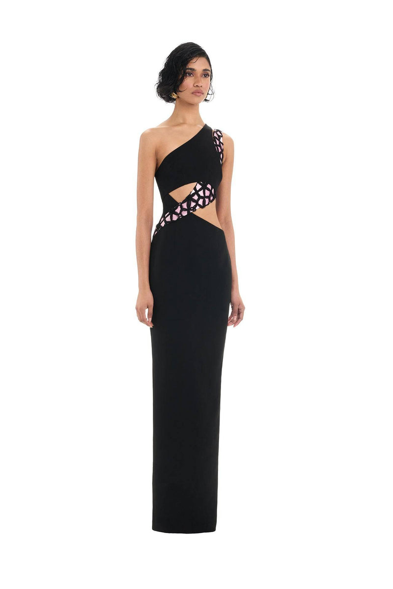 Shay Gown - Black/Pink