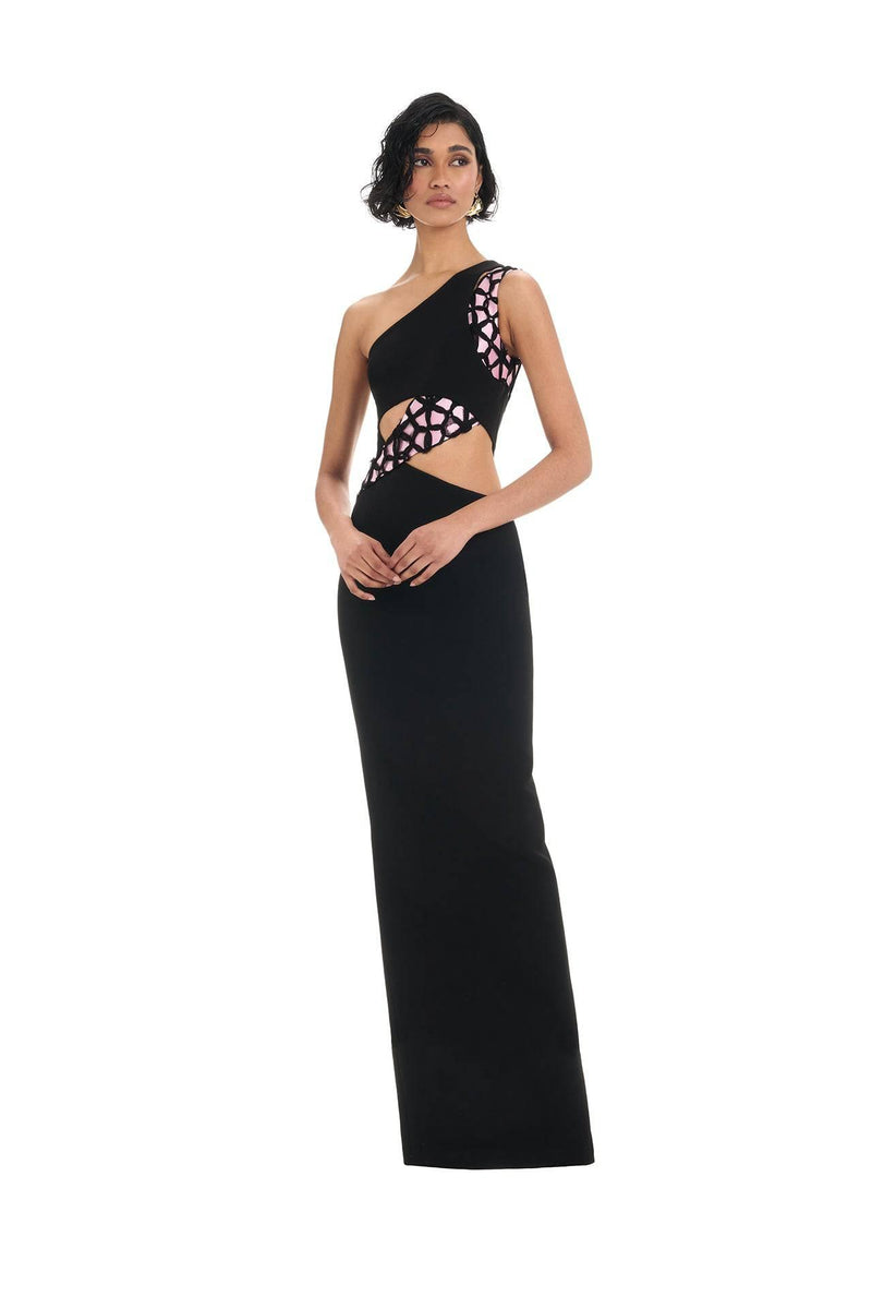 Shay Gown - Black/Pink