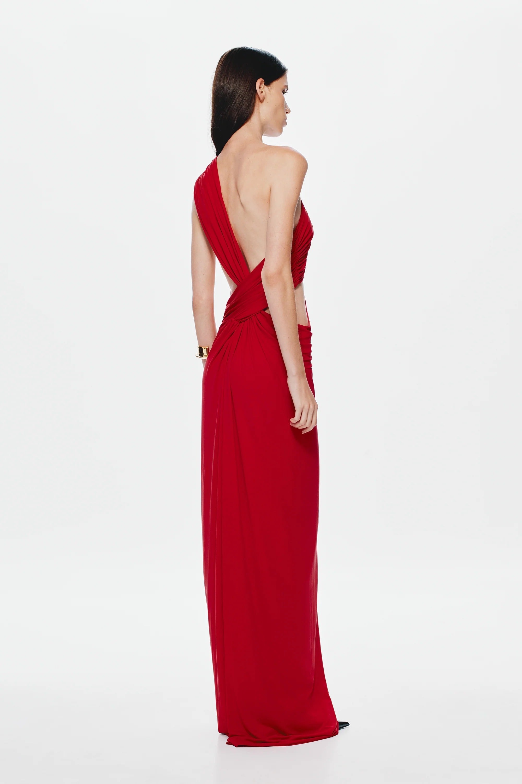 Misha Solstice Cupro Maxi Dress - Cherry