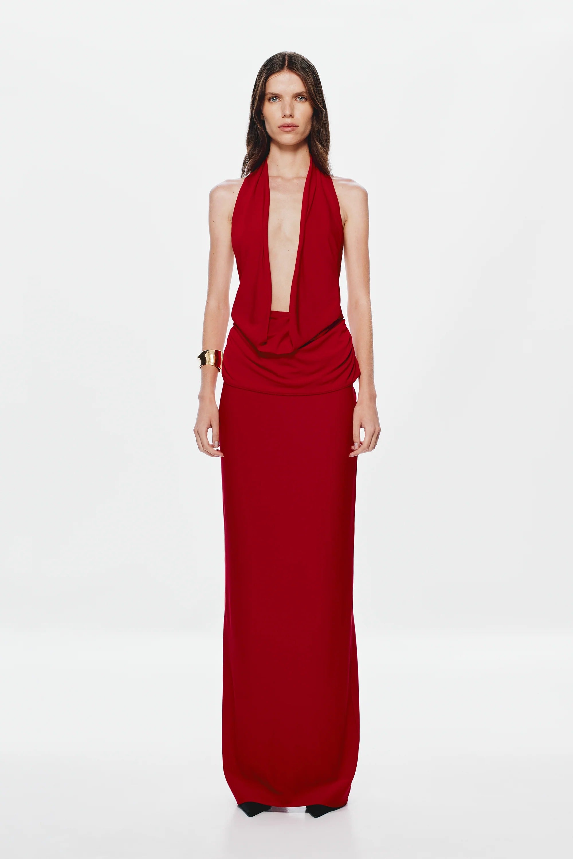Misha Vanessa Jersey Maxi Dress - Cherry