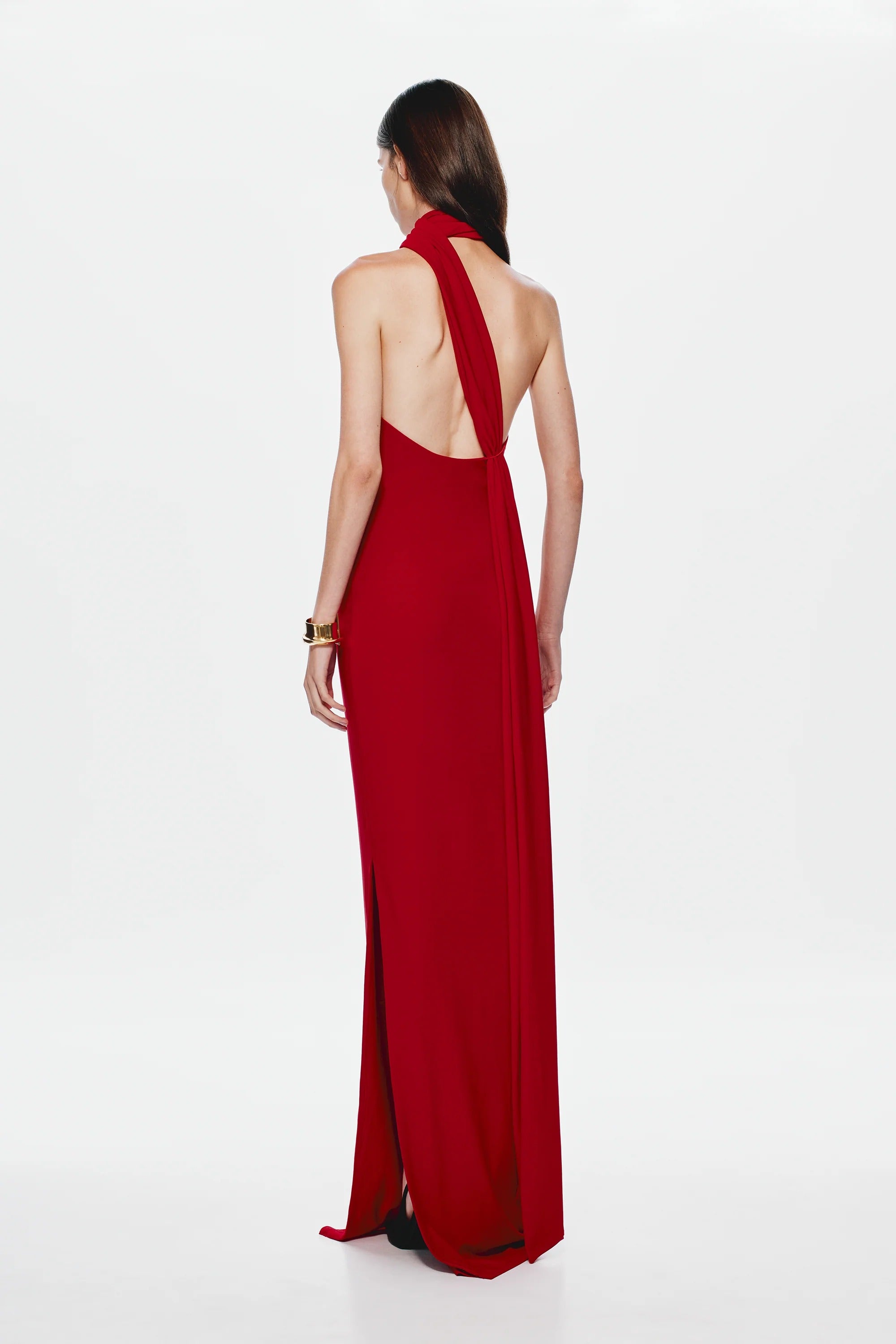 Misha Nicolette Jersey Maxi Dress - Cherry
