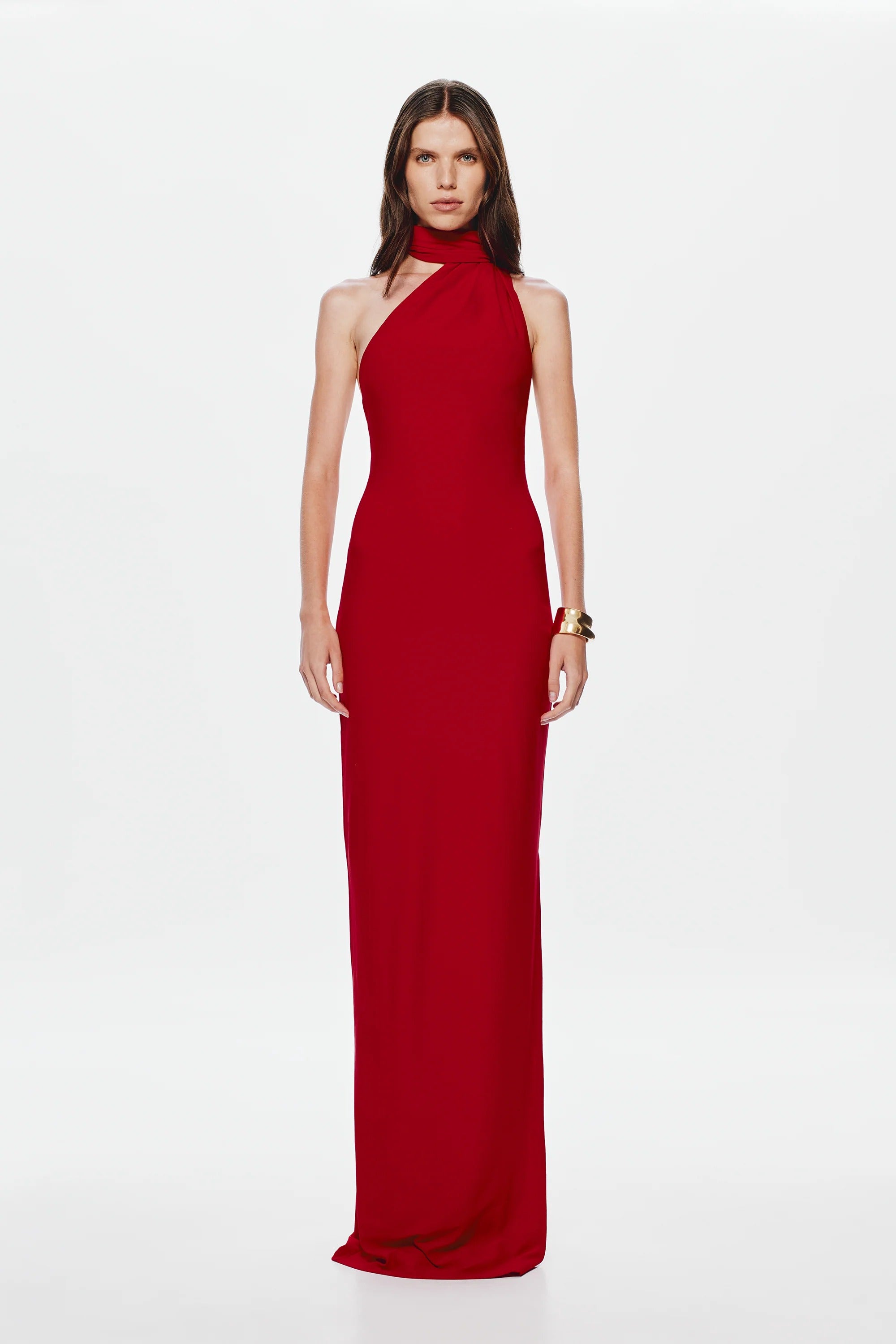 Misha Nicolette Jersey Maxi Dress - Cherry